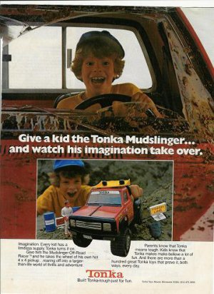 1981 Tonka (Mound MN) Mudslinger Off-Road Racer Toy Truck Ad Page Advertisement