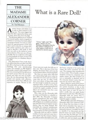 1983 Madame Alexander Doll Article/Pics/Info~What is a Rare Doll? Coco/Brigitta