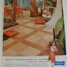 1961 Vinyl Floors Ad Pg~Chess Board & Game Pieces Pictd