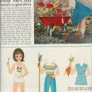 1962 Betsy McCall Plants A Garden Vintage Uncut Magazine Paper Doll Page~1960s