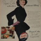 1953 Vintage Pepsi-Cola Ad~Refreshes without filling