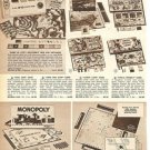 1961 Milton Bradley Games Ad~Scrabble,Monopoly Etc~60s