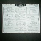 1961 Chevrolet CORVAIR Six Tune Up Chart '61