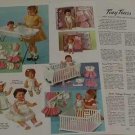 1962 Vintage Ideal A.C. TINY TEARS,Baby Toodles,Butterball Etc Doll Ad Pgs~1960s