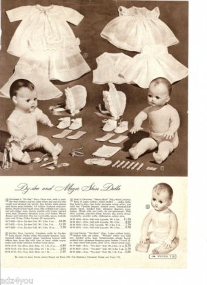 1948 Vintage Catalog Ad for Effanbee DY-DEE/DYDEE and Ideal Magic Skin Baby Doll