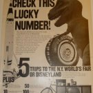 1964 U.S. Royal Bicycle Tires N.Y.World'sFair/Disneyland Trip Contest Prizes Ad
