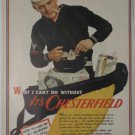 1943 Chesterfield Cigarette Ad ~ U.S. Sailor~WWII Era