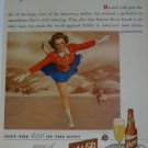 1943 Schlitz Brewing Co Milwaukee Wi Beer Ad~Ice Skaters Skating Rink Theme