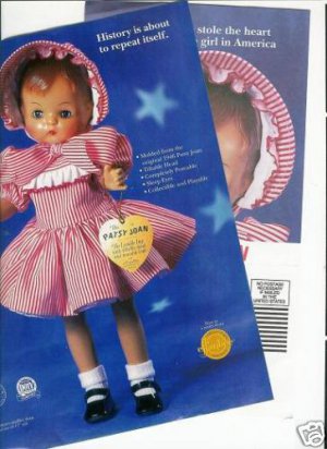 1995 Effanbee Collectors Society Patsy Joan Repro Doll Ad Page/Advertisement