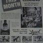 1940s Lysol Disinfectant Ad~Girl playing with Doll House~Mother Spring Cleaning