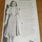 1938 Ad~Skater Sonja Henie Wears Double Mint Gum Dress