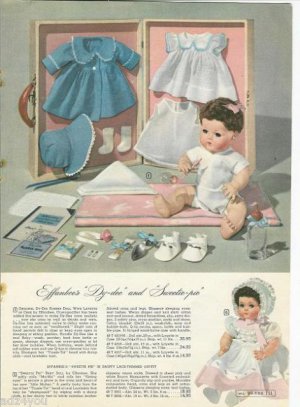1948 Vintage Catalog Ad for Effanbee DY-DEE/DYDEE and Sweetie-pie Baby Doll~40s