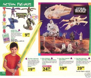 1996 Star Wars Action Figures,AT-ST Vehicle etc Toys Ad