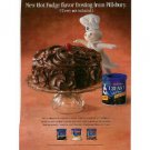 1996 Pillsbury Doughboy Hot Fudge Frosting Ad~So Cute!