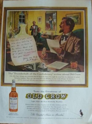 Whiskey Print Ad~Gen.John Hunt Morgan,Thunderbolt of Confederacy~Frankfort KY