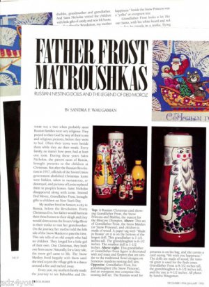 Article/Pics/Info on FATHER FROST MATROUSHKAS Russian & Chinese Nesting Dolls