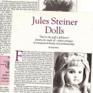 Article/Pics/Information on Jules Steiner Dolls w/ID Marks/Markings Pictured