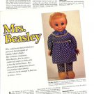 Article/Picture/Info on Vintage Mattel Family Affair Mrs Beasley Cloth Doll