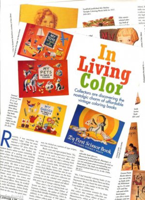 Article/Pictures/Information on Children's Vintage Coloring Color Books