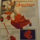 1955 Jacobsen Manor,Power-Propelled Rotary Mower,Riding Sulky Attachment Ad~50s