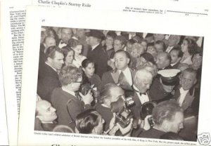Interesting 1958 Article~Charlie Chaplin's Stormy Exile