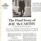 Interesting 1962 Article on Senator Joe McCarthy~1960s