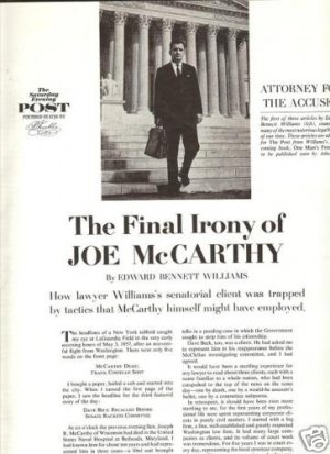 Interesting 1962 Article on Senator Joe McCarthy~1960s