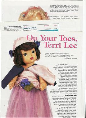 Interesting Article/Pictures/Info on 1950s Doll~On Your Toes,Terri Lee