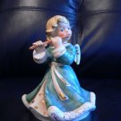 GREEN GOEBEL WEIHNACHT BLONDE  ANGEL PLAYING FLUTE