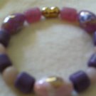 Pink and purple Acrylic beaded bracelet