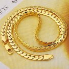 Stylish simplicity 23.6 "8 mm wide 14k gold men jewelry necklace snake chain