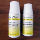 2 New 2 fl oz each Dawn Mist Roll-On Antiperspirant/Deodorant