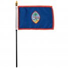 Guam flag 4 x 6 inch stick flag