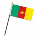 Cameroon 4"x6" Flag Desk Table Stick (sewn edges)