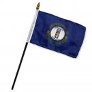 4x6 Inch Kentucky Stick Flag Table Staff Desk Table
