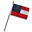 Georgia Constitution State Flag 4"x6" Inch Desk Table