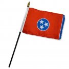 4"x6" Tennessee Stick Flag Table Staff Desk Table