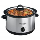 Crock-Pot 4.5 qt Slow Cooker Silver: Ceramic, Glass, Stainless Steel, 3 Settings