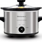 Electric Ceramic Cooker with Adjustable Temperature, 1.5 Quart, Stainless Steel