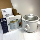 Elite Cuisine MST-250XW - 1.5 Qt. Slow Cooker Ceramic Pot - New Elite Cuisine MST-250XW - 1.5 Qt. Slow Cooker Ceramic Pot - New