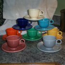 Vintage Fiesta Ware GRAY GREY Cup & Saucer Set