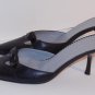 BCBG WOMEN'S BLACK LEATHER MULES/HEELS SIZE 9.5 MSRP $ 89.99