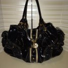Juicy Couture Baby Fluffy Bag Black Patent X-Large MOD Tote Handbag $140.00