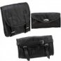 3 Pc Motorcycle Leather Luggage Set