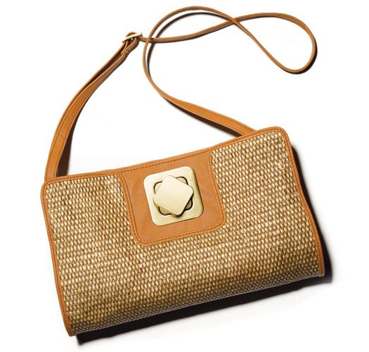 Catch of the Day Faux Straw Clutch with Strap Avon mark