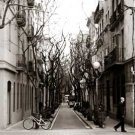 Barcelona Spain street in Eixample area