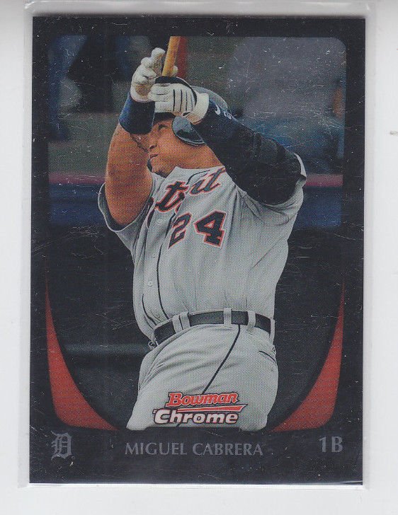 Miguel Cabrera Baseball Trading Card 2011 Bowman Chrome #36 Tigers