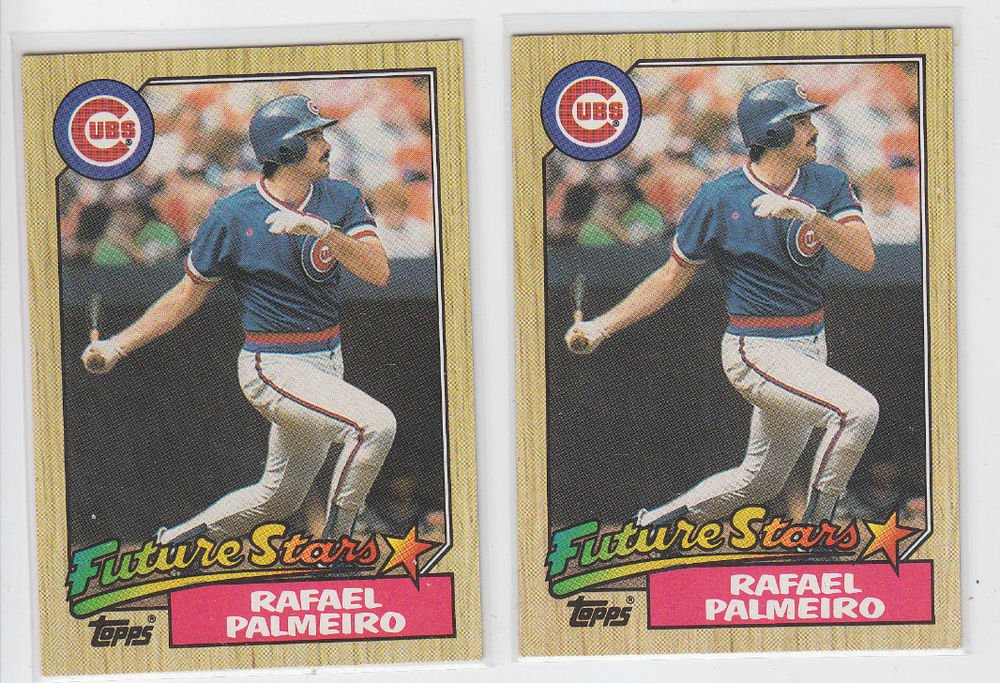 Rafael Palmeiro Rookie Card Future Star Lot of (2) 1987 Topps #634 Cubs