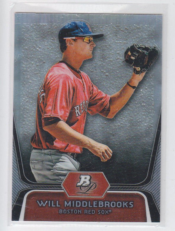 Will Middlebrooks Baseball Trading Card 2012 Bowman Platinum #BPP26 Red Sox