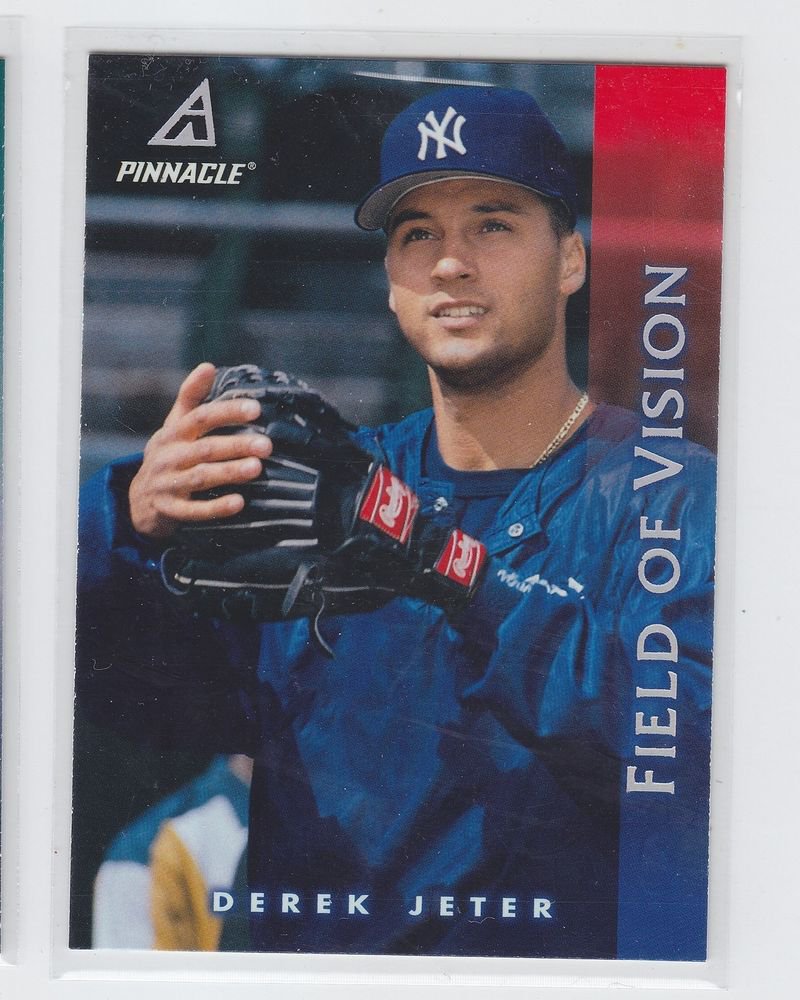 Derek Jeter Baseball Field of Vision 1997 Pinnacle #185 Yankees *BILL